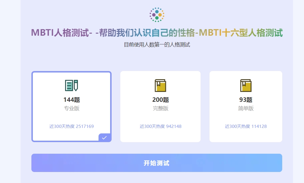 mbti人格測試